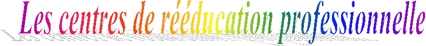 Les centres de r��ducation professionnelle